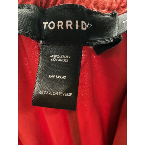 TORRID Orange Plus Size Straight Pants - Picture 3 of 4